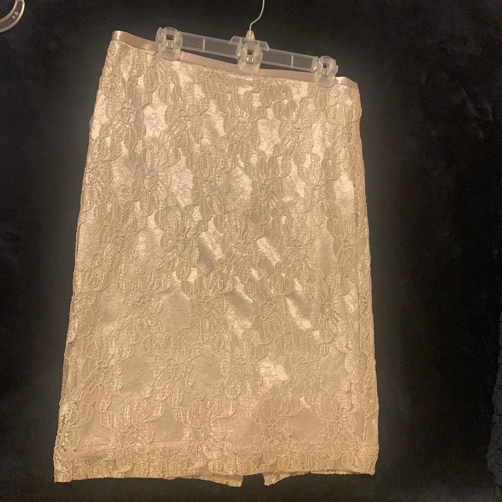 Limited Collection SCANDAL silver lace skirt 12